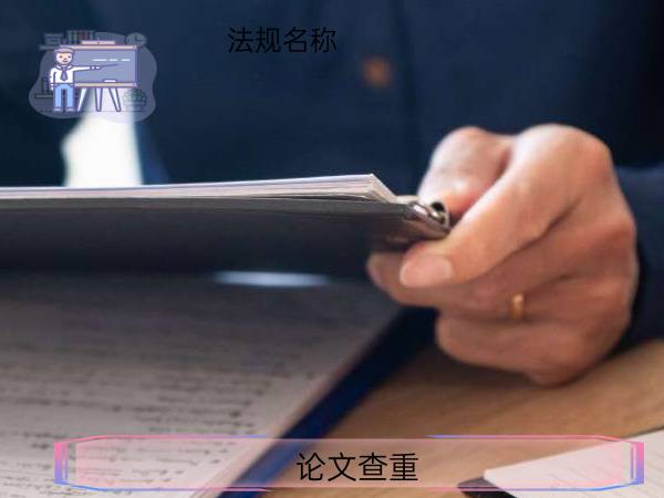 论文查重法规名称