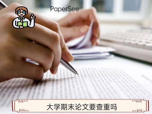 大学期末论文要查重吗