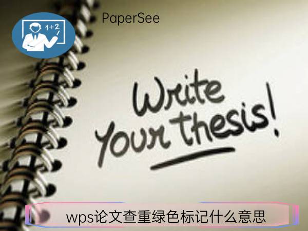 wps论文查重绿色标记什么意思